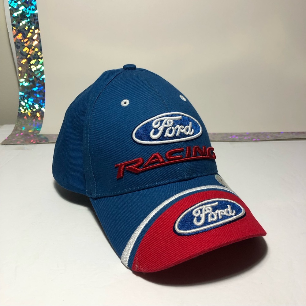NASCAR Ford Racing DP Racing Blue Red Snap Back Hat